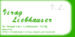 virag liebhauser business card