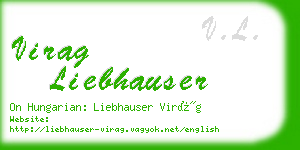 virag liebhauser business card